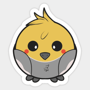 Meet the Fluffy and Charming Chubby Cockatiel: A Delightful Companion! Sticker